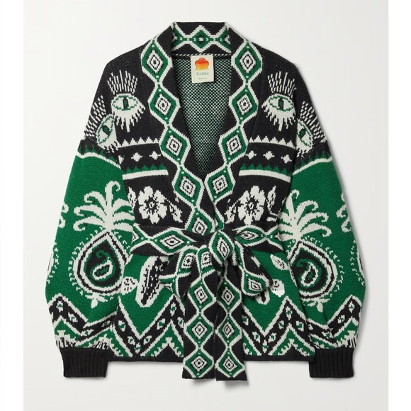 FARM Rio Sweaters - Farm Rio | NWT! Mystic Scarf Wrap Cardigan Size: Large